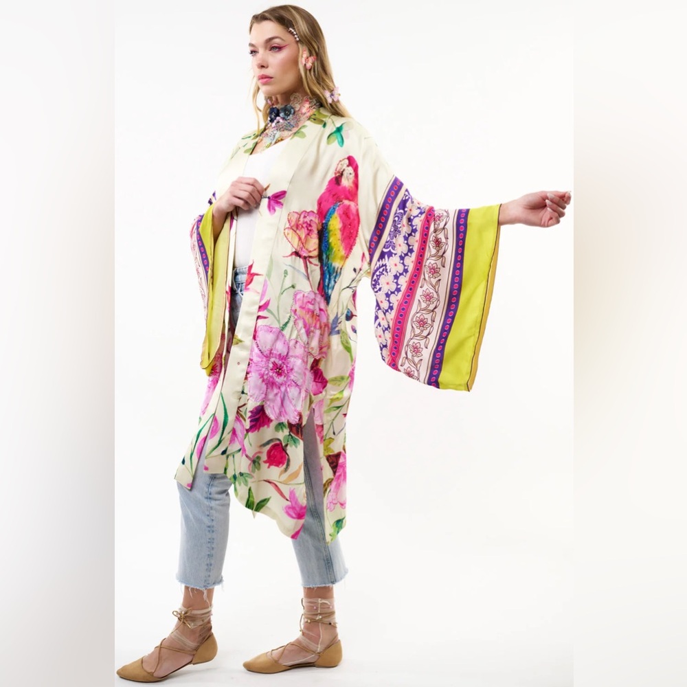 Aratta Tropical Mood Hand-Beaded Kimono/Topper - Picture 11 of 15